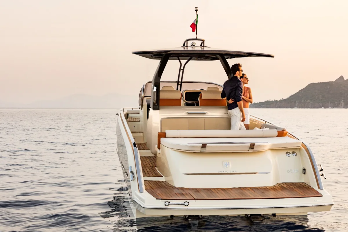 2026 Invictus INVICTUS GT 320  new yacht for sale Port Adriano Mallorca – aft deck and swim platform